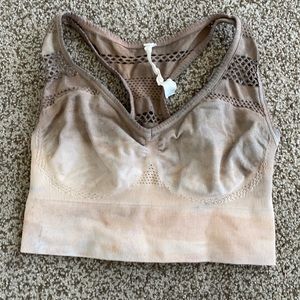 Avocado tie dye sports bra grey and beige m/l medium large